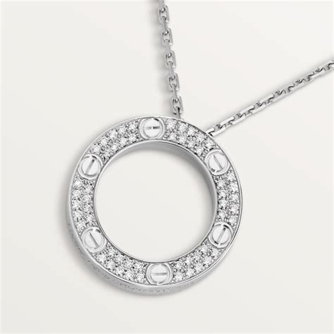 cartier love necklace diamond paved